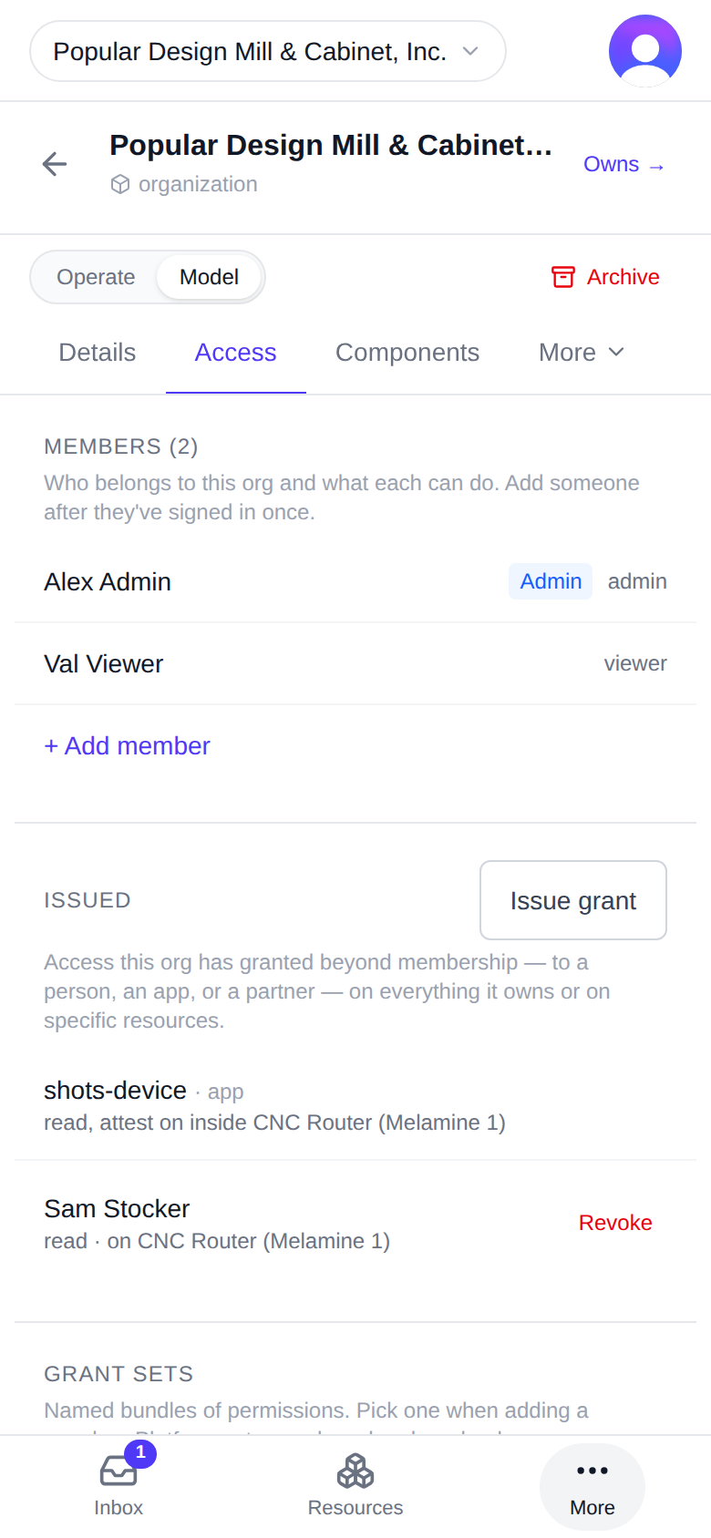 "Members" with "Add member"
