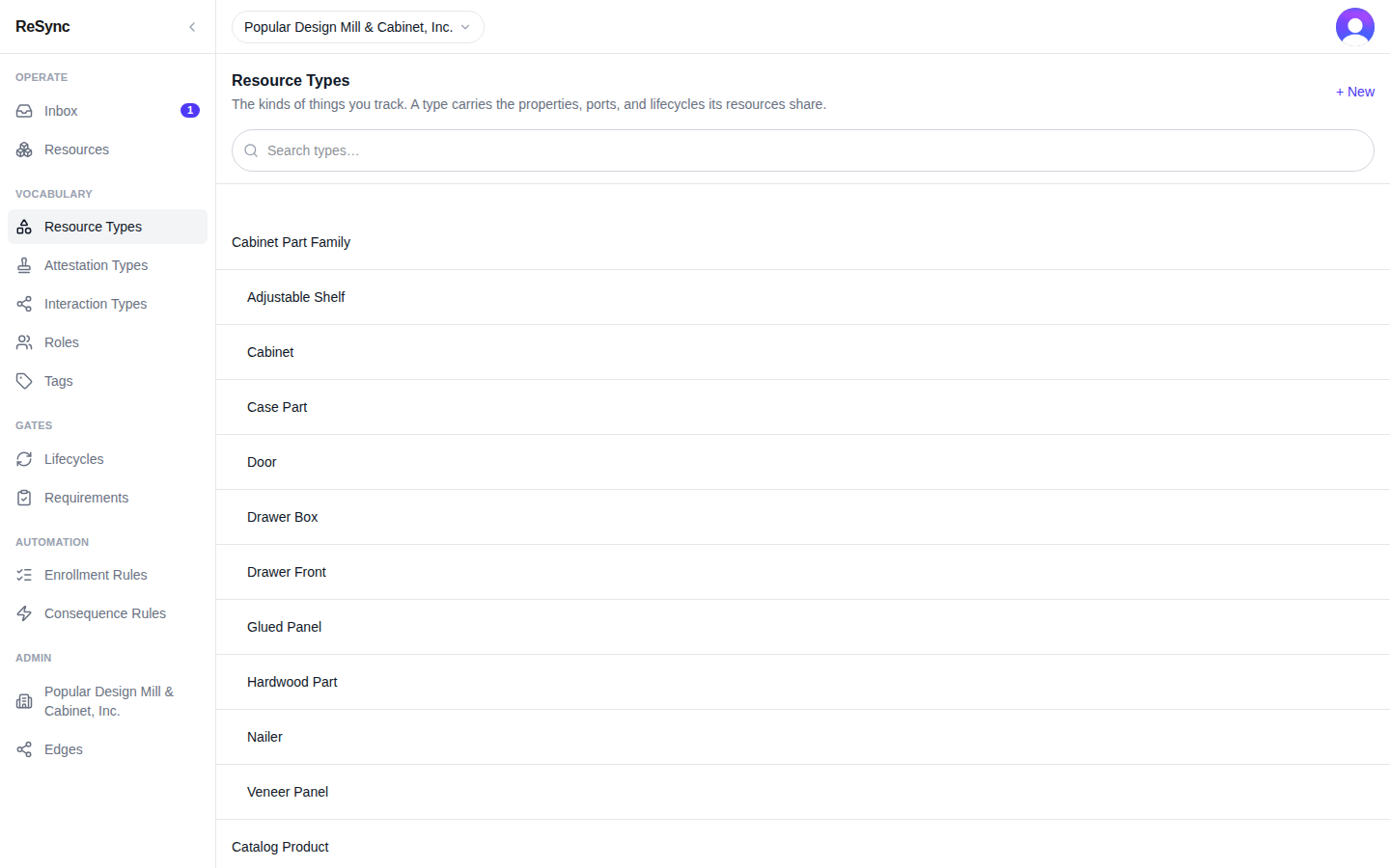 "Resource Types" — desktop